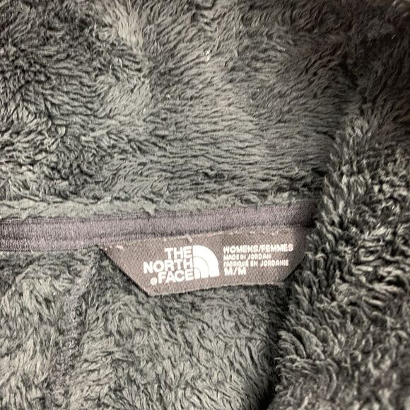 North Face Jacket Womens Medium Black Teddy Deep Pile Fleece Full Zip Coat Adult - Picture 3 of 8